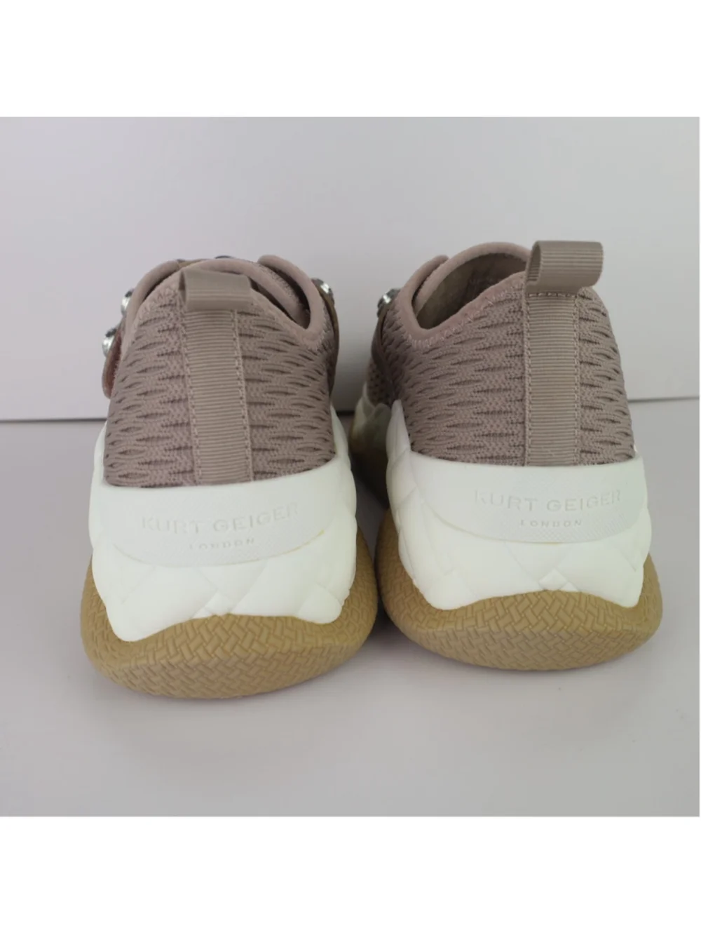 Kurt Geiger London Womens Knit Jewel Sneakers Women - Blush Pink